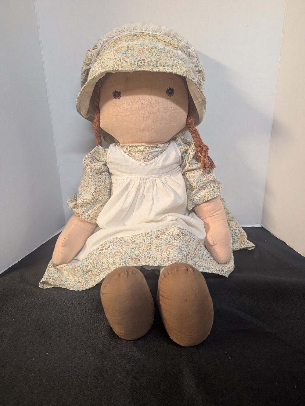 Vintage Holly Hobbie Knickerbocker Friend Heather Cloth Fabric Doll 30 Inches